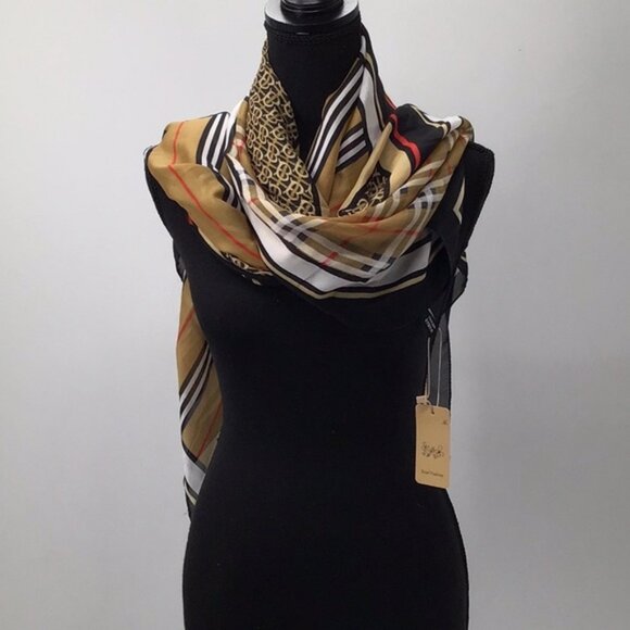 100% Mulberry Silk Scarf Shawl 70"x35" | NWT | Lightweight Long Wrap - Picture 2 of 7